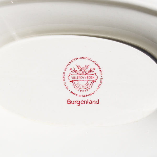 Ancienne saucière en faïence de Villeroy & Boch modèle Burgenland rouge