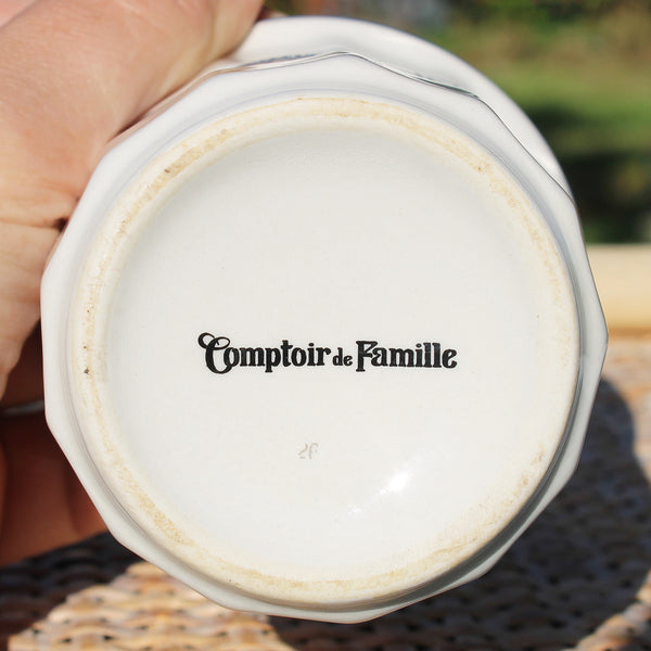 Pot à confiture 10.3 cm en porcelaine / Comptoir de Famille