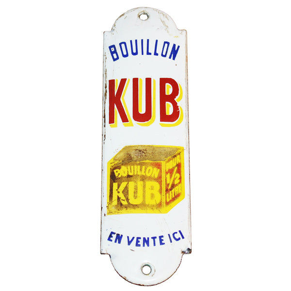 Ancienne plaque émaillée de propreté publicitaire Bouillon KUB / en vente ici