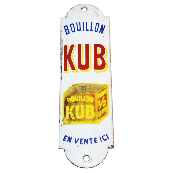 Ancienne plaque émaillée de propreté publicitaire Bouillon KUB / en vente ici