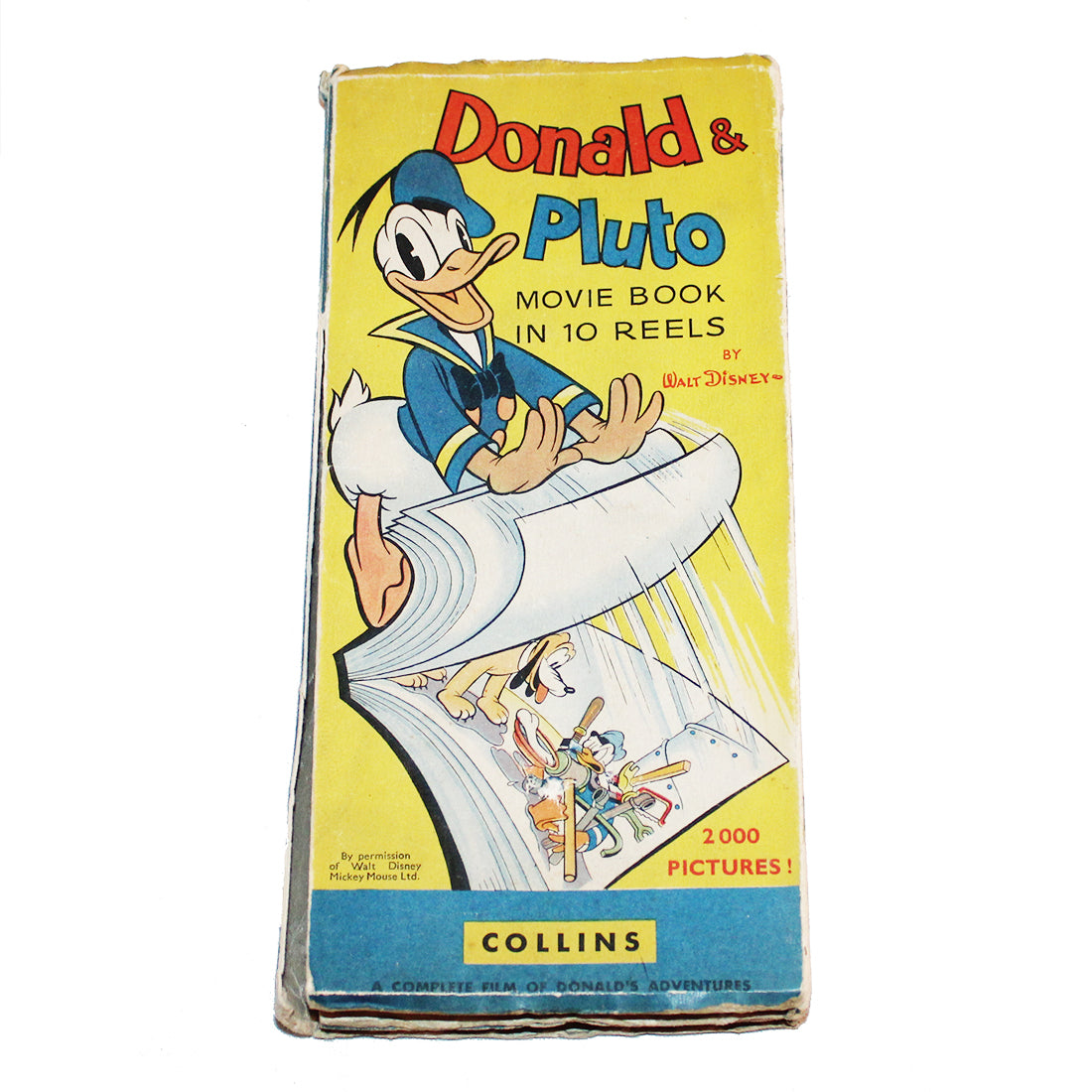 Ancien flip Book Disney / Donald & Pluto / Movie Book in 10 Reels ( 1939 )