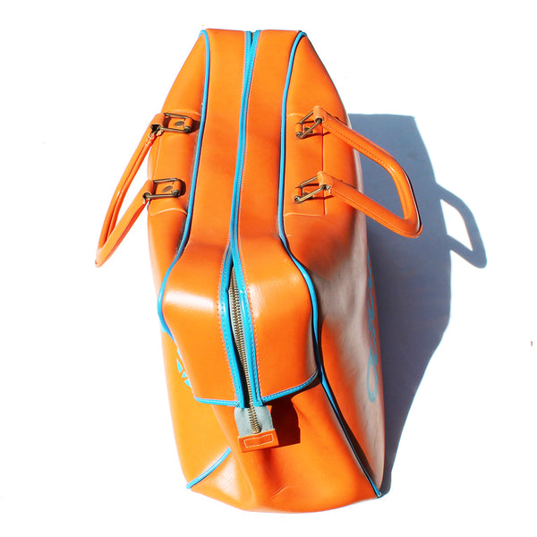 Sac de sport vintage Adidas orange / made by MFS France / années 1970