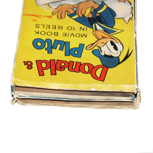 Ancien flip Book Disney / Donald & Pluto / Movie Book in 10 Reels ( 1939 )