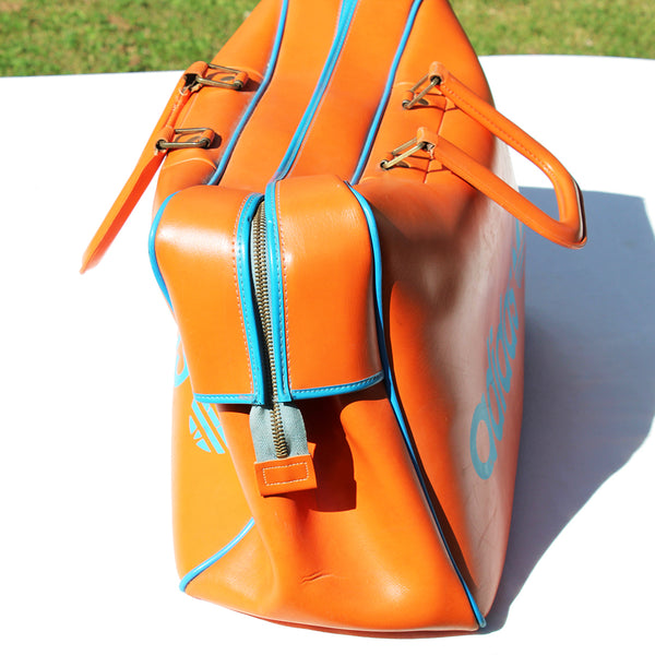 Sac de sport vintage Adidas orange / made by MFS France / années 1970