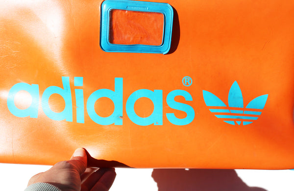 Sac de sport vintage Adidas orange / made by MFS France / années 1970