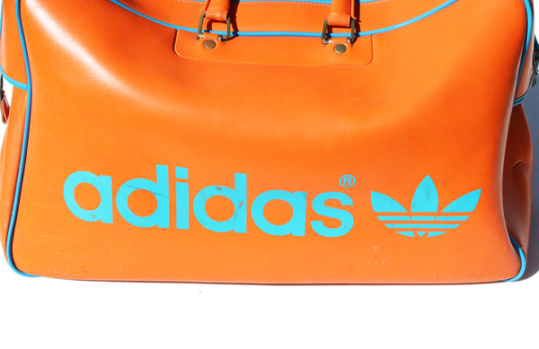 Sac de sport vintage Adidas orange / made by MFS France / années 1970