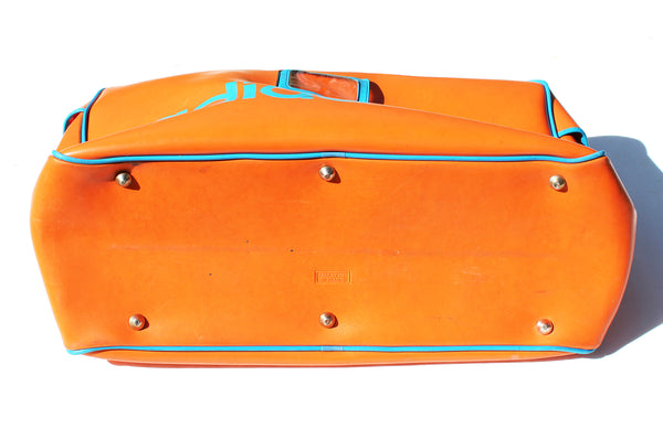 Sac de sport vintage Adidas orange / made by MFS France / années 1970
