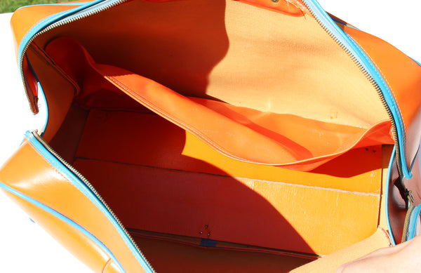 Sac de sport vintage Adidas orange / made by MFS France / années 1970