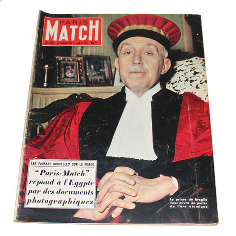 Magazine / revue Paris Match n° 105 du 24/03/1951 le prince de Broglie