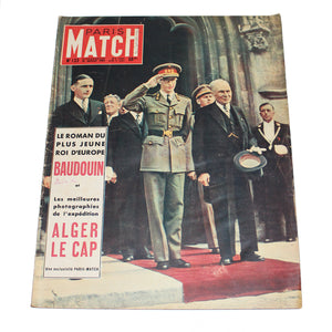 Magazine / revue Paris Match n° 122 du 21/07/1951 Baudouin / Alger