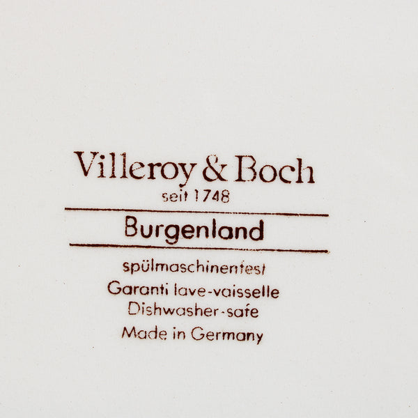 Ancien plat de service ovale 40 cm en faïence de Villeroy & Boch modèle Burgenland rouge