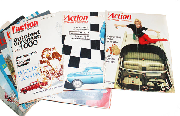 Année 1963 complète de 12 magazines / revues l'Action Automobile et Touristique
