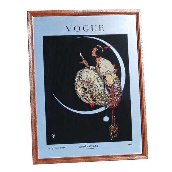 Miroir publicitaire vintage couverture Vogue décembre 1917 de George Wolfe