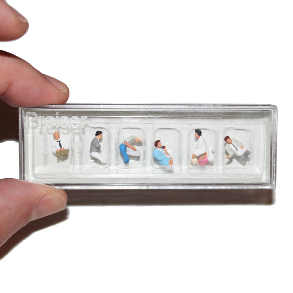 Preiser 10298 – Passagers assis pour voiture voyageur – Figurines HO 1:87