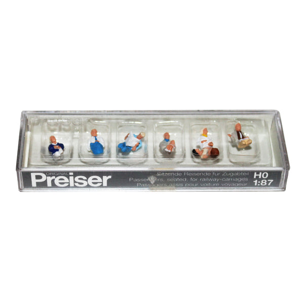 Preiser 10298 – Passagers assis pour voiture voyageur – Figurines HO 1:87