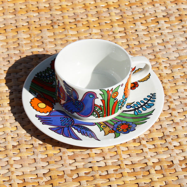 Tasse à café espresso et soucoupe vintage Villeroy & Boch modèle Acapulco