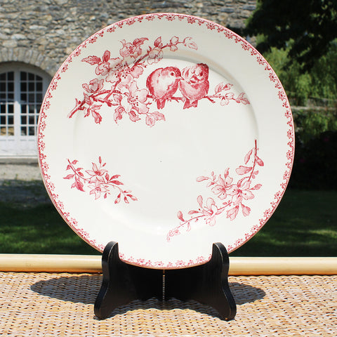 Ancienne assiette plate en faïence de Sarreguemines modèle Favori