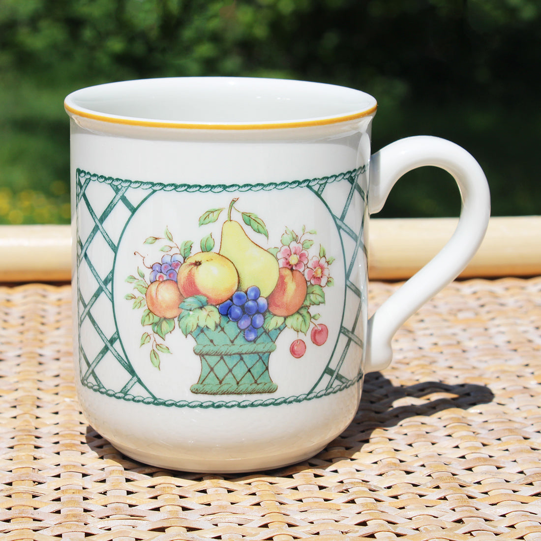 Mug / tasse à café vintage 9 cm / Villeroy & Boch modèle Basket ( à l'unité )