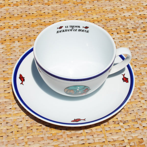 Tasse à thé en porcelaine Tintin Le Trésor de Rackham le Rouge ( Hergé 1996 )