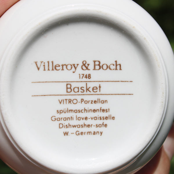 Mug / tasse à café vintage 9 cm / Villeroy & Boch modèle Basket ( à l'unité )