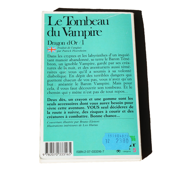 Livre LDVELH - Dragon d'Or - Le Tombeau du Vampire ( 1986 )