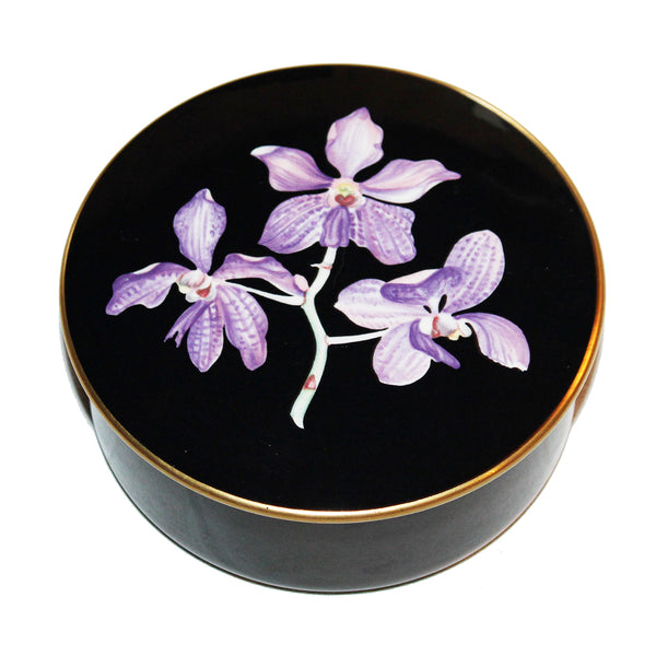 Bonbonnière 12 cm en vitro-porcelaine de Villeroy & Boch modèle Orchidée