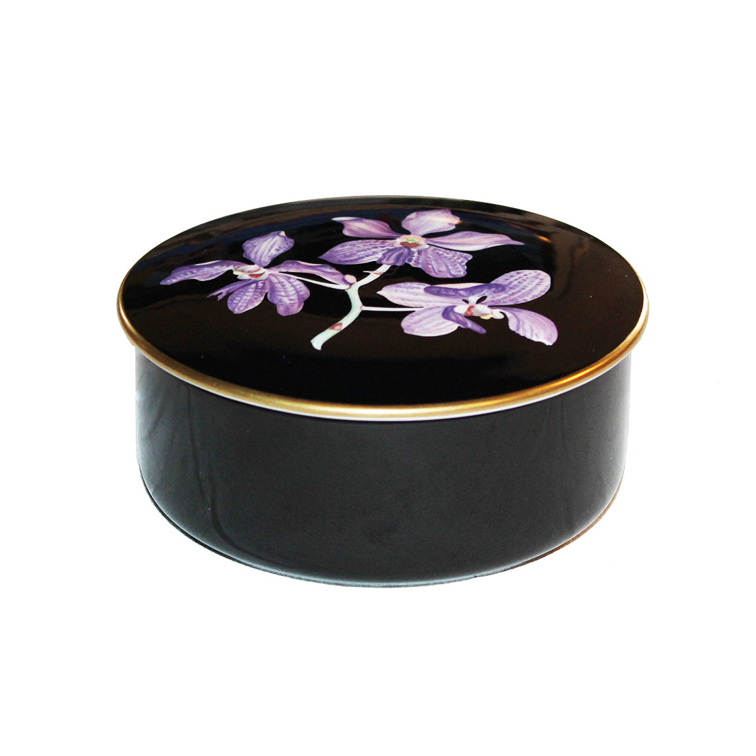 Bonbonnière 12 cm en vitro-porcelaine de Villeroy & Boch modèle Orchidée