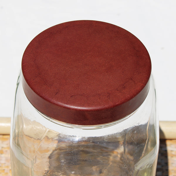 Ancien bocal d'épicerie 3 litres / couvercle en Bakélite / 27 cm