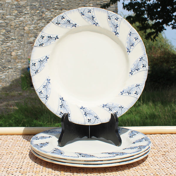 Ensemble de 4 assiettes plates 25.5 cm en faïence de K&G Lunéville