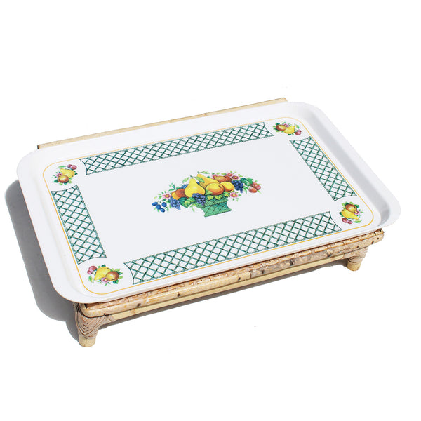 Plateau de service vintage en mélamine / Villeroy & Boch modèle Basket