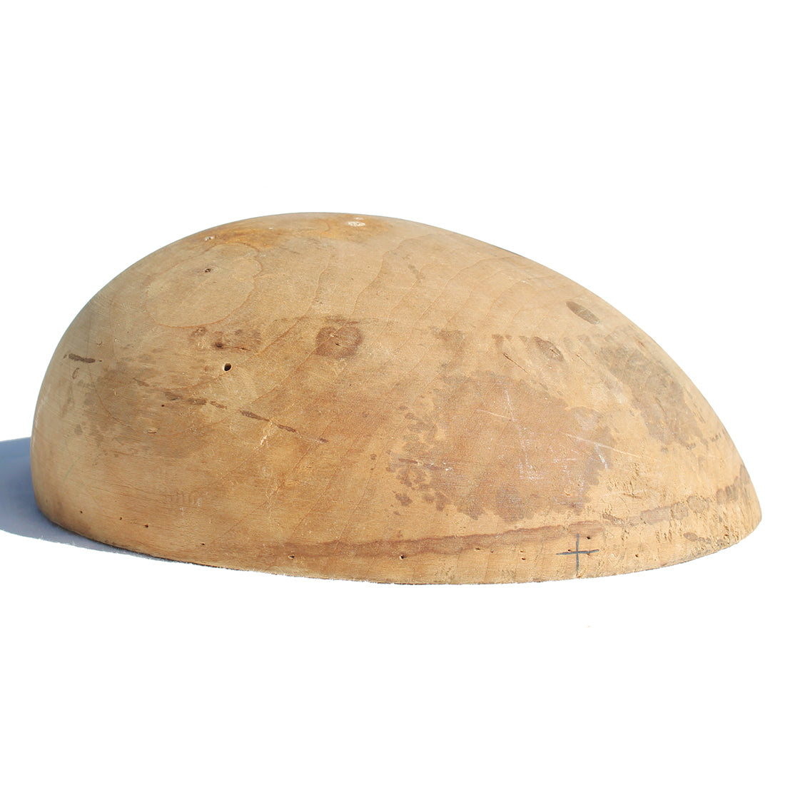 Ancienne petite marotte / forme à chapeau béret de chapelier en bois