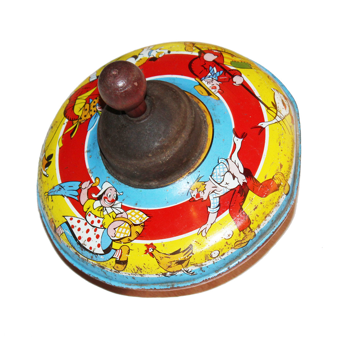 Jeu Toupie qui Saute avec Ressort Ancien Jouet Métal Jeux avec Animaux Jeu Toupie qui Saute avec Ressort Ancien Jouet Métal Jeux avec Animaux