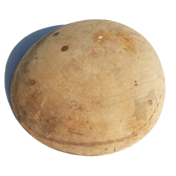 Ancienne petite marotte / forme à chapeau béret de chapelier en bois