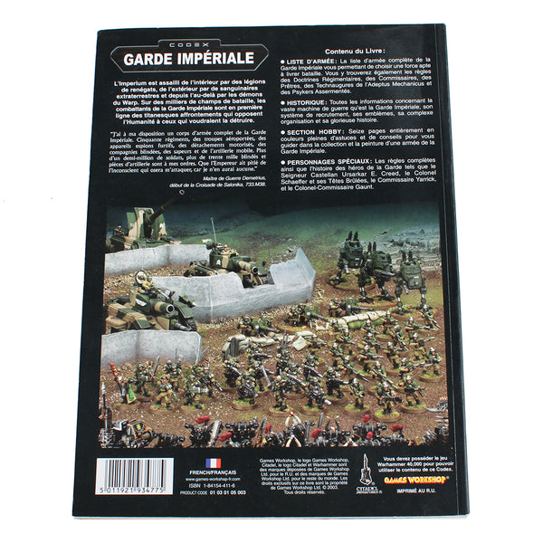 Livre d'armées Warhammer 40000 / Codex VF Garde Impériale Games Workshop ( 2003 ) JDR