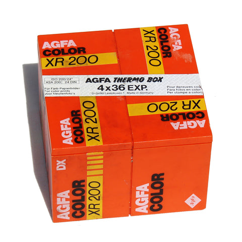 Boîte vintage Agfa Thermo Box pour 4 pellicules photo Agfa Color XR 200