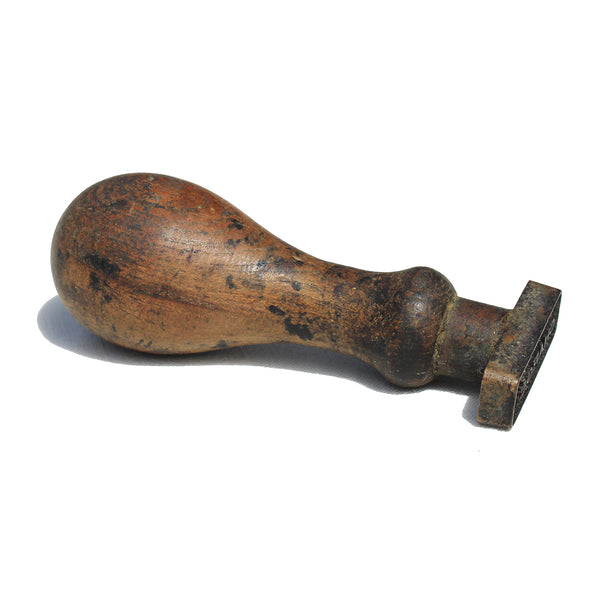 Ancien tampon postal PTT réformé en bronze / Chargé