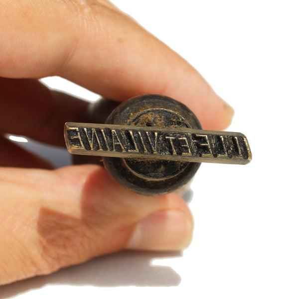 Ancien tampon postal PTT réformé en bronze / Département d'Ille-et-Vilaine