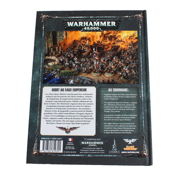 Livre Warhammer 40000 / Codex Heretic Astartes VF Chaos Space Marines Games Workshop ( 2017 ) JDR