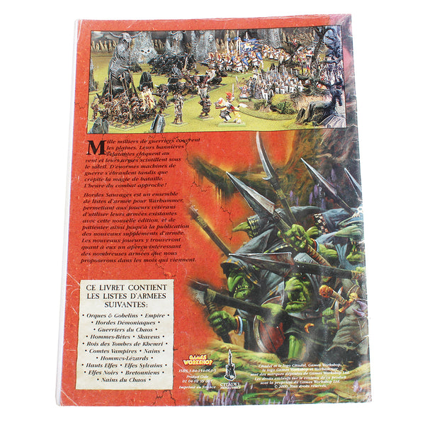 Livre d'armées Warhammer Battle / Codex Hordes Sauvages Games Workshop ( 2000 ) JDR