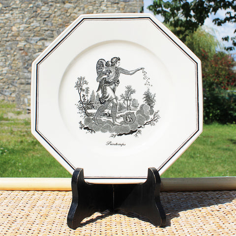 Assiette vintage en vitro-porcelaine de Villeroy & Boch Les 4 saisons / printemps / Henri Mouzin (Copie)