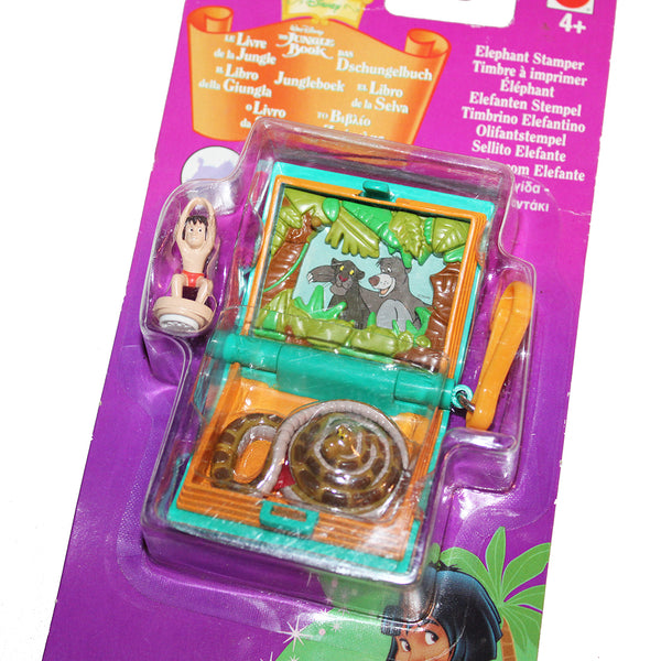 Mattel Polly Pocket / Disney le Livre de la Jungle / timbre à imprimer éléphant (1998)