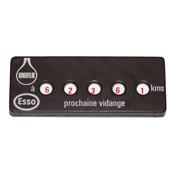 Indicateur de prochaine vidange – Esso Uniflo – Garage Rolland La Hay-Pesnel