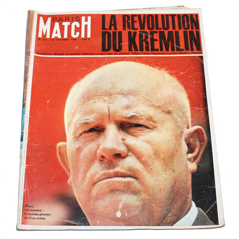 Magazine / revue Paris Match n° 811 du 24/10/1964 Kroutchev / URSS