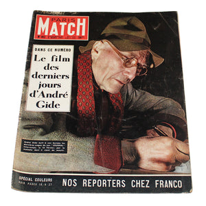 Magazine / revue Paris Match n° 102 du 3/03/1951 les derniers jours d'André Gide