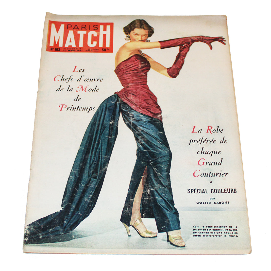 Magazine / revue Paris Match n° 103 du 10/03/1951 la mode de printemps
