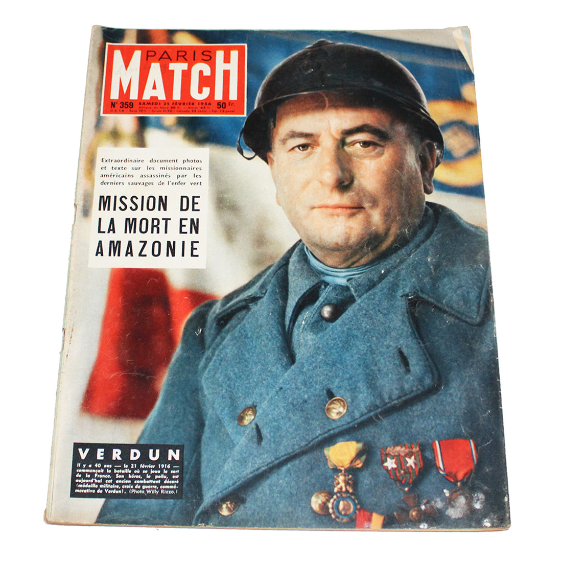Magazine / revue Paris Match n° 359 du 25/02/1956 Verdun il y a 40 ans