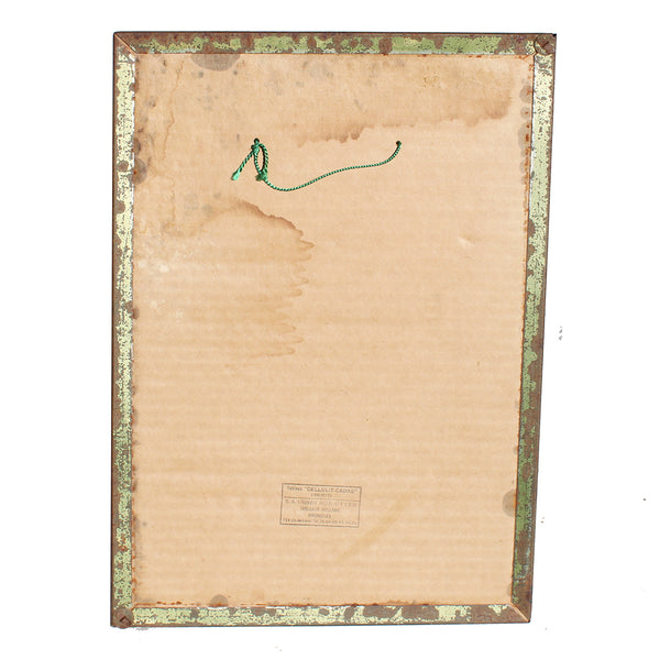 Ancienne plaque / glaçoïde publicitaire de bistrot / Kabé / Konings Bronnen / Raoul van Doren