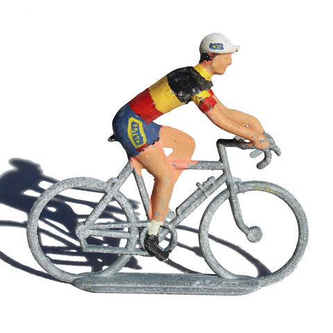 Figurine coureur cycliste Salza / Tour de France / maillot Champion de Belgique