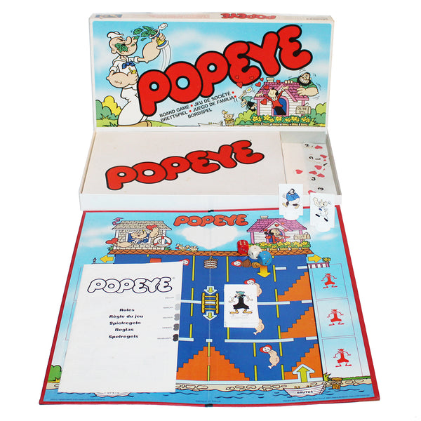 Boîte de jeu de société vintage Popeye ( 1983 ) / Parker