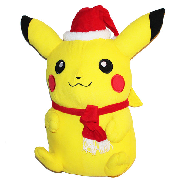 Peluche Pokémon 56 cm Pikachu avec bonnet de Père Noël